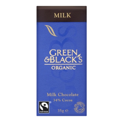Green And Blacks Organic Milk Chocolate 35g Approved Food
